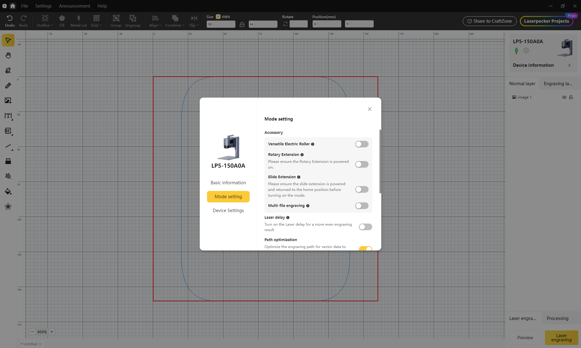 LaserPecker Design Space aktivering af tilbehør.png